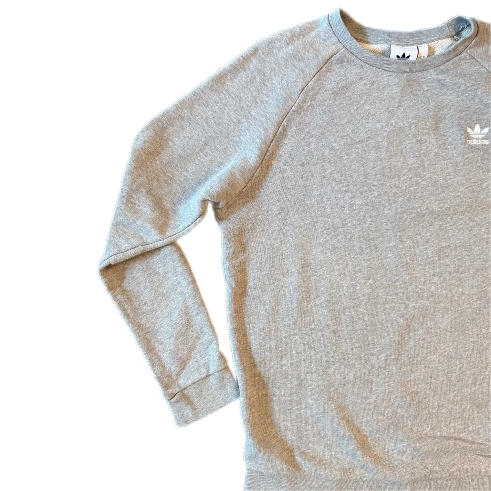 Adidas Men's Crewneck Sweater in Light Gray - Picture 3 of 6